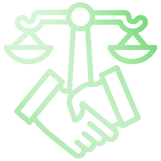 Handshake justice icon